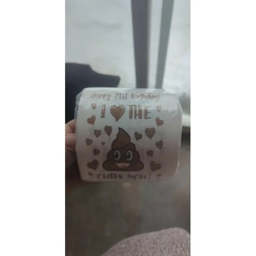 Funny 21st Birthday Toilet Paper Gag Gift Holy Poop You Are 21 Novelty Prank